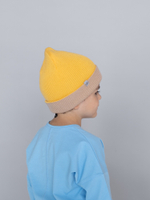 Шапка вязаная хлопковая ТВИНС(Мед, сандал)