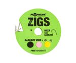 KORDA Поводок готовый Ready Zigs 6' 180см №10 3шт