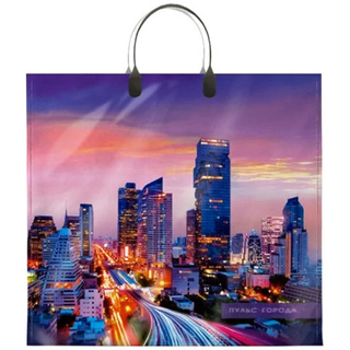 Пакет ПВД с пласт.ручкой 37*34/80 мкм Пульс города