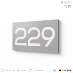 Номер на дверь 229, табличка на дверь для офиса, квартиры, кабинета, аудитории, склада, серый 120х70 мм, Айдентика Технолоджи
