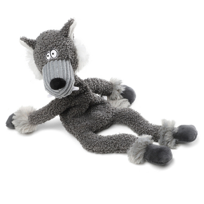 85079 Игрушка для собак Волк с верёвкой 39см, серия PLUSH FRIENDZ, Gigwi