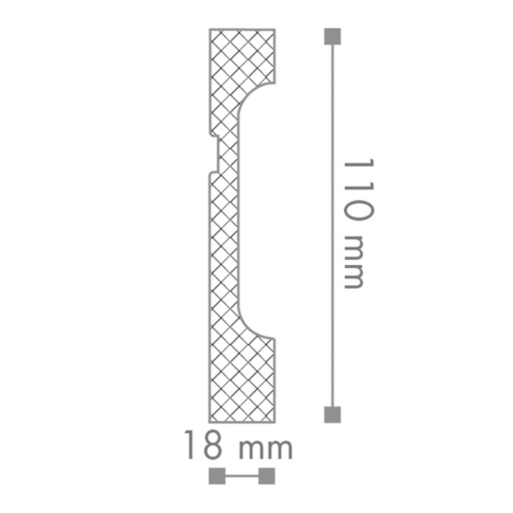 Плинтус напольный FD11 (110х18х2000мм) NMC