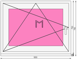 Пластиковое окно 750 х 1000 ТермА Эко + Москитная сетка