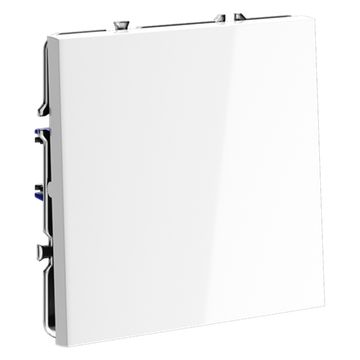 Выключатель встраиваемый VOLTUM S70 одноклавишный 10А, (белый глянцевый)