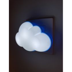 Ночник - светильник светодиодный ЭРА NN-605-LS-W в розетку с датчиком освещенности белый