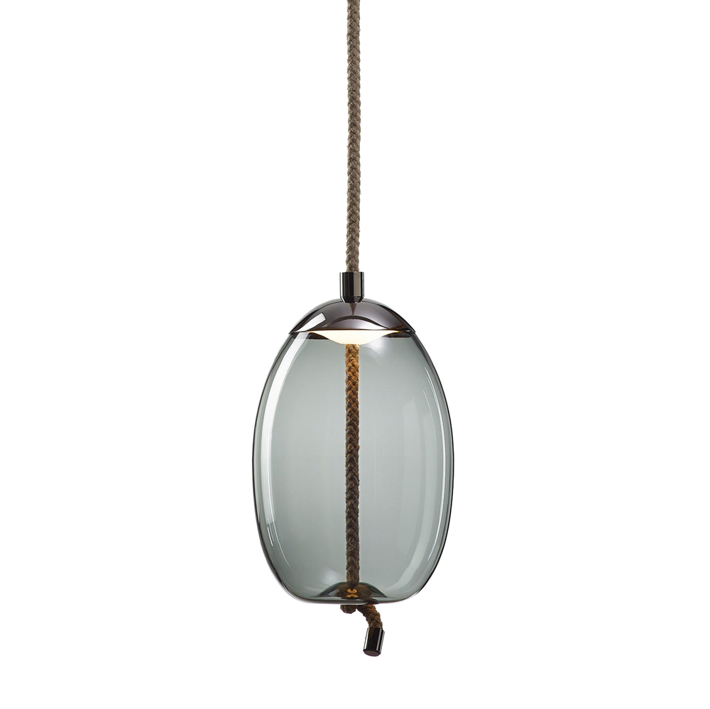 Pendant design lamp  Knot Uovo by Brokis (Smoky)
