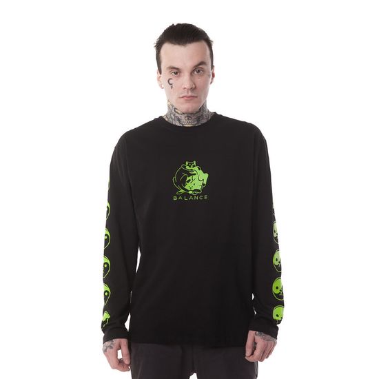 Лонгслив ЮНОСТЬ™ «Баланс» - тьма (Черный)