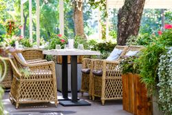 "Латте" плетеное кресло из искусственного ротанга, цвет соломенный