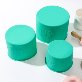 Набор силиконовых форм для выпечки куличей «ХВ»  3 шт. цвет МИКС