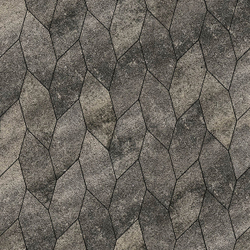 Тротуарная плитка СКОШЕННЫЙ ШЕСТИУГОЛЬНИК - Листопад гранит Антрацит