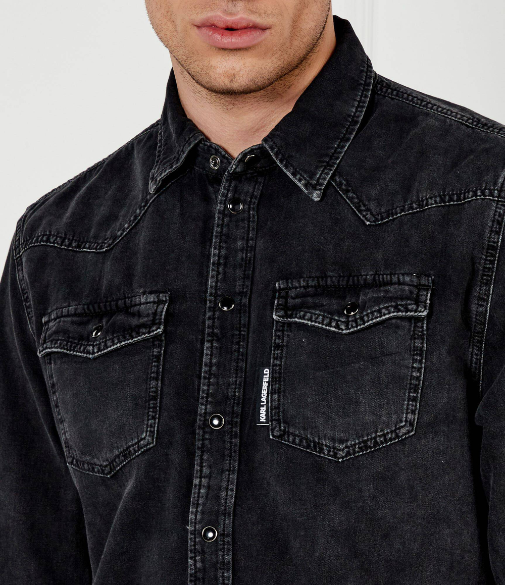 Джинсовая рубашка Karl Lagerfeld - черный(605901 551851)