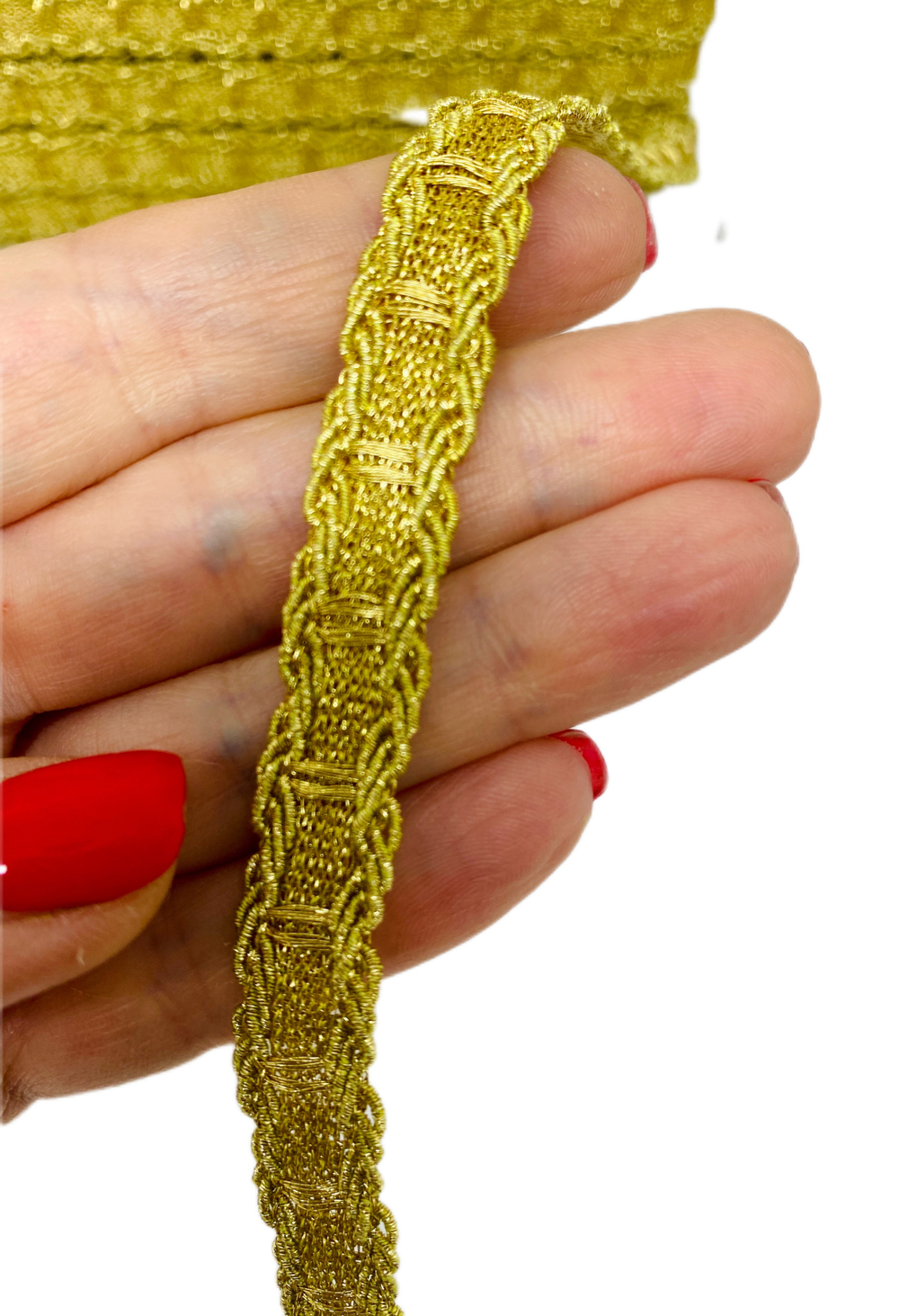 Тесьма метал. 11мм (золото) Греция. 1м