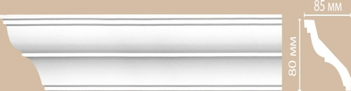 Плинтус потолочный гладкий DECOMASTER 96120F гибкий (80*85*2400мм)