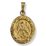 Нательная именная икона святая Кристина с позолотой
