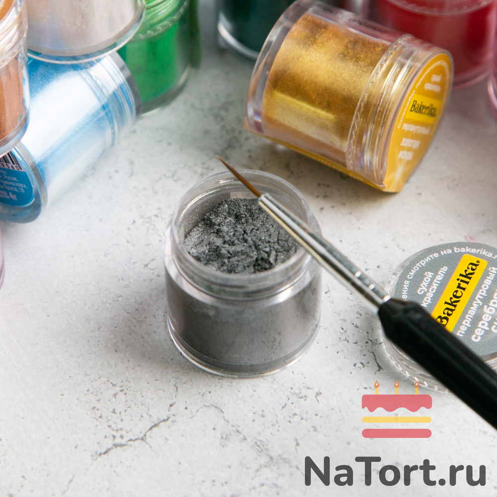 Краситель сухой перламутровый Bakerika «Серебряное сияние» 4 гр