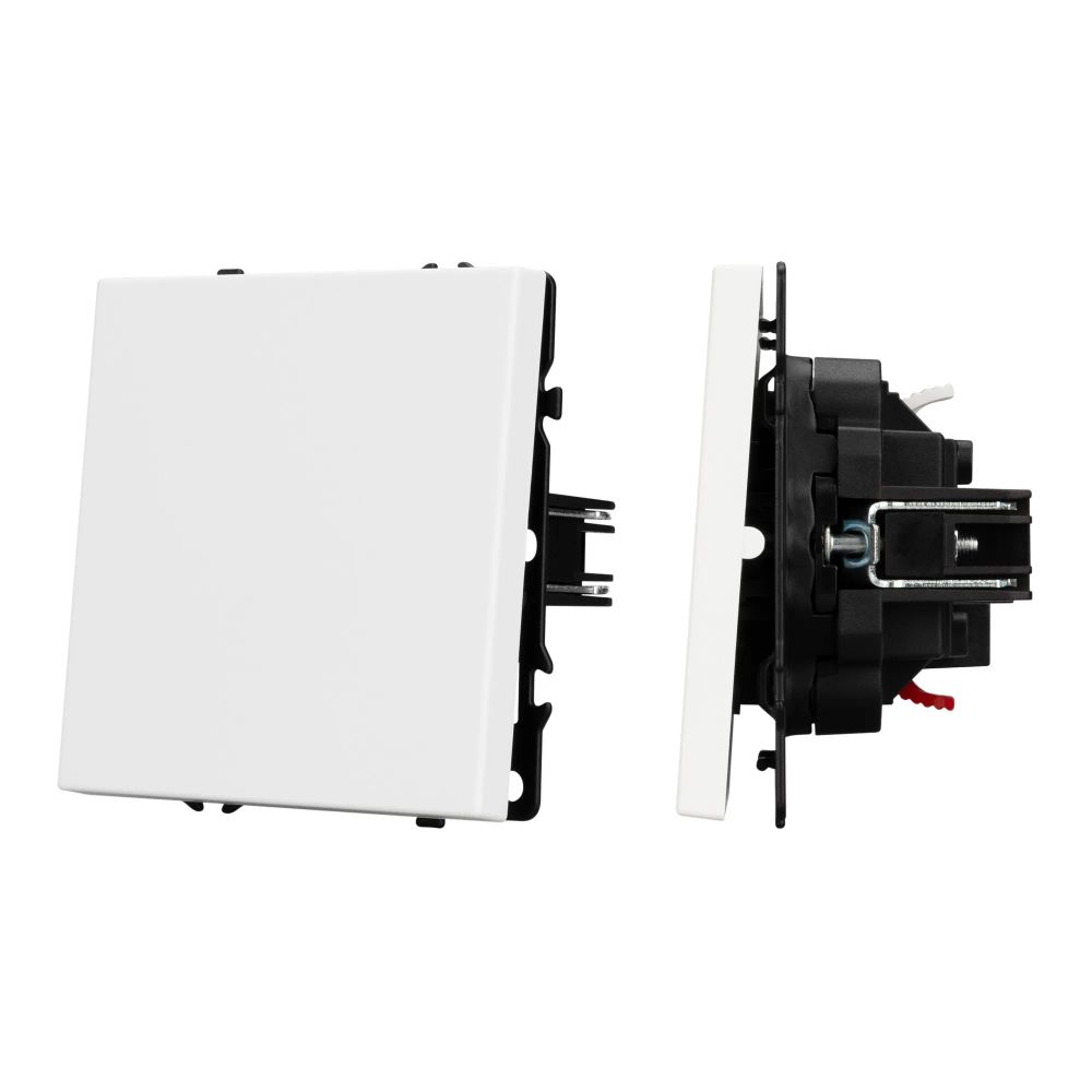 Механизм выключателя одноклавишный проходной SWT-NOBE-MKP1-SFPL-WH (230V, 10A) (Arlight, Белый кварц) 054235