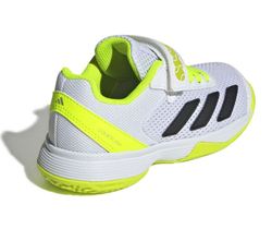 Детские теннисные кроссовки Adidas Courtflash K - cloud white/core black/lucid lemon
