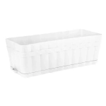 Ящик для цветов Изюминка 12л с поддоном (белый) (комплект 14 шт)