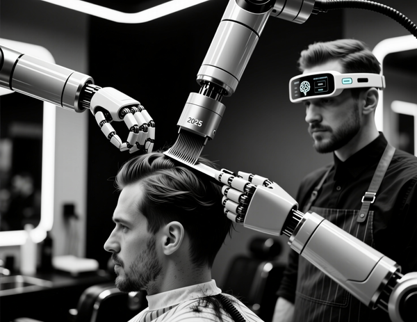Технологическая революция в парикмахерском искусстве 2025: AI и роботы меняют индустрию