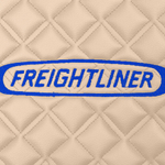 Ковры FREIGHTLINER CENTRY (механика) (экокожа, бежевый, бежевый кант, синяя вышивка)