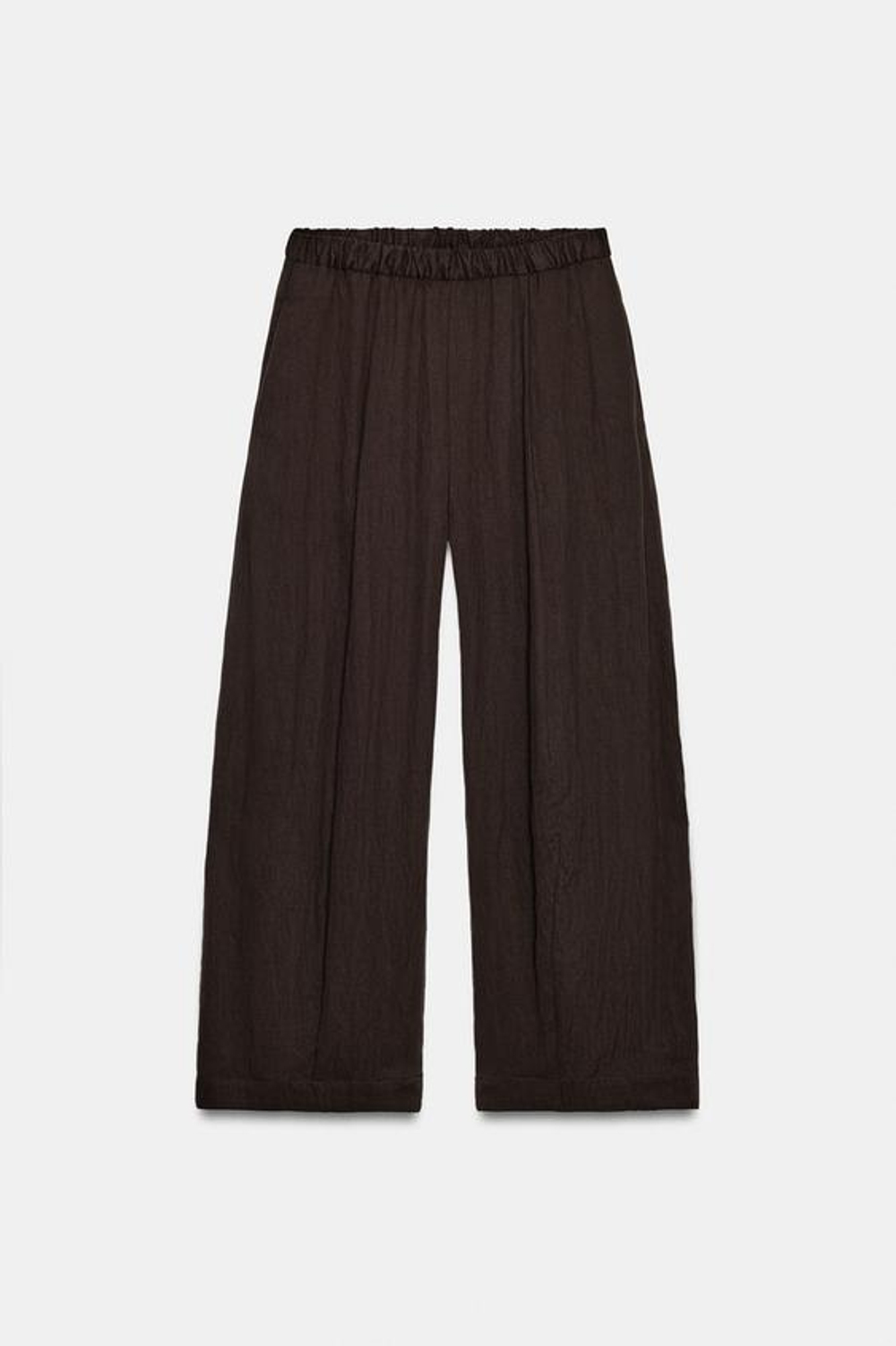 ZARA БРЮКИ BARREL — ZW COLLECTION, КОРИЧНЕВЫЙ