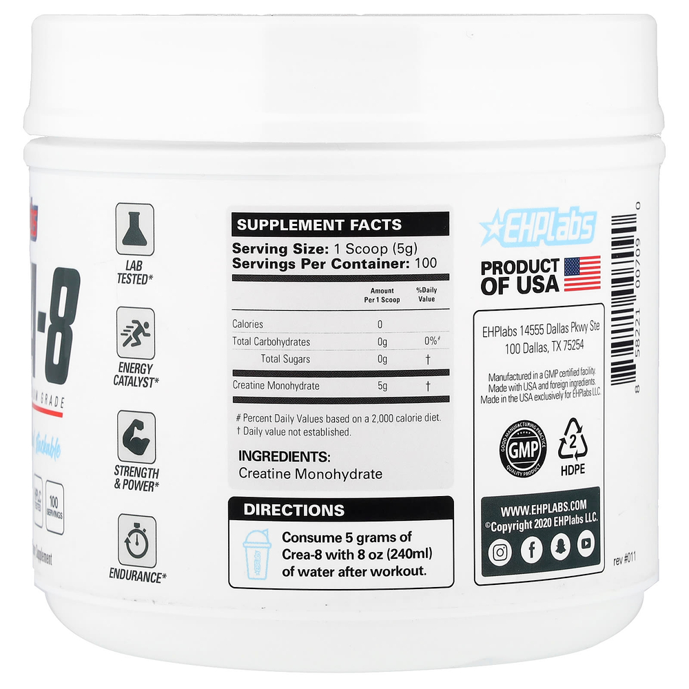 EHPlabs, Crea-8, 500 г (17,6 унции)