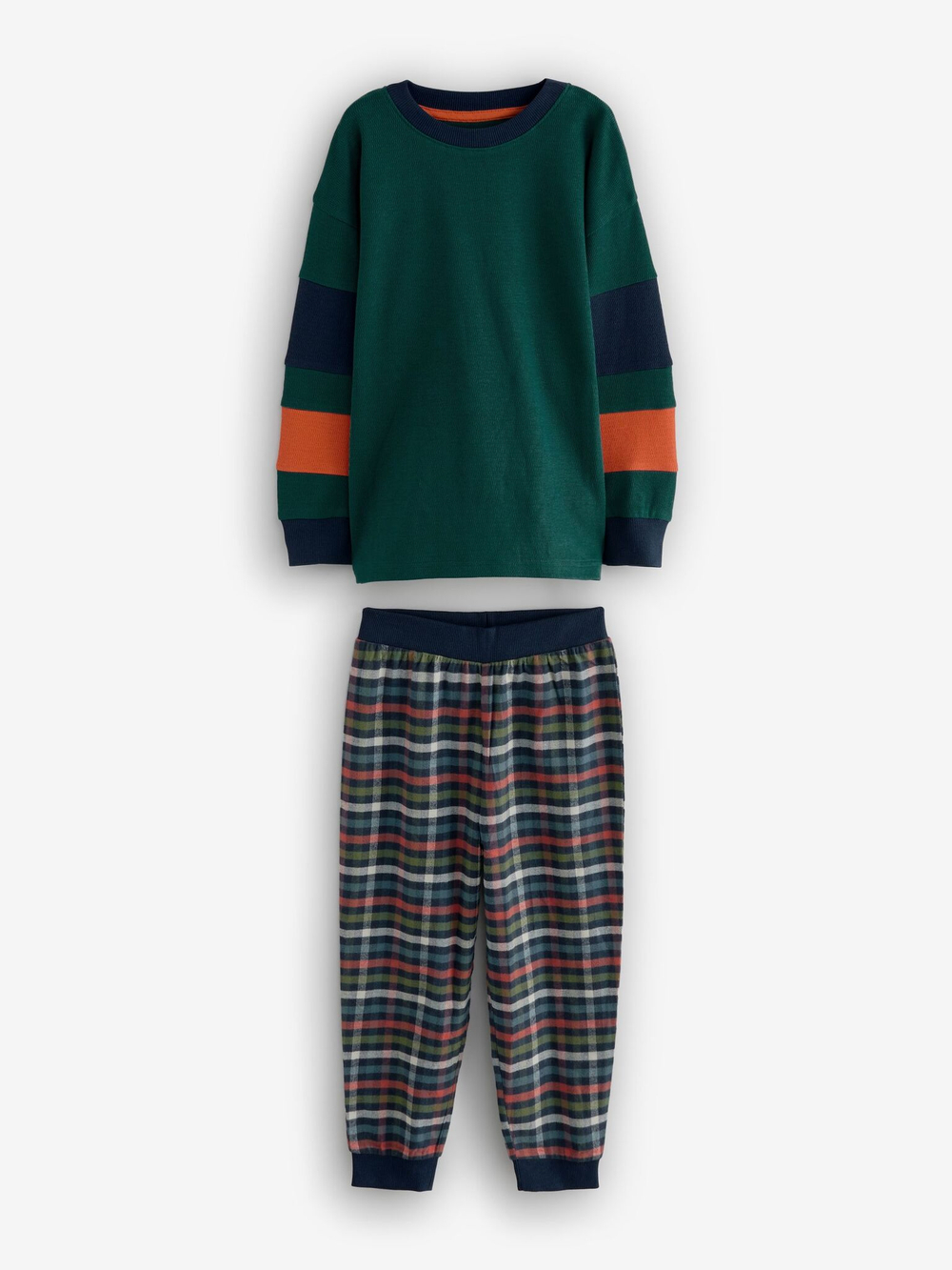 Пижама для мальчика Next B25-541, 2 шт., Синий, Зеленый, Оранжевый