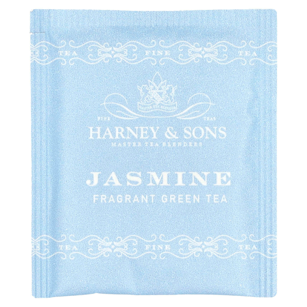 Harney & Sons, Ароматный зеленый чай, жасмин, 50 пакетиков, 90 г (3,17 унции)