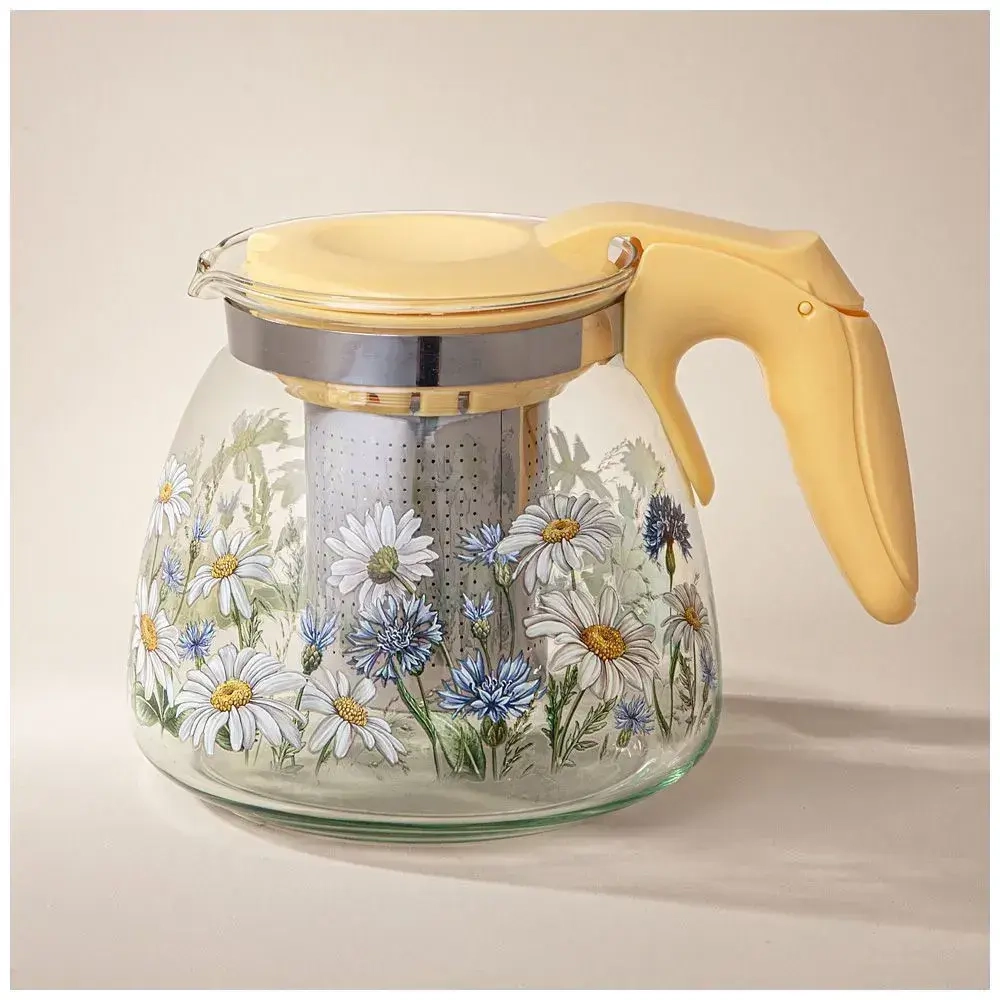 Чайник заварочный agness с фильтром васильки 900 мл.