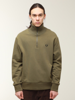 Мужская Толстовка Knitted Trim Zip Neck