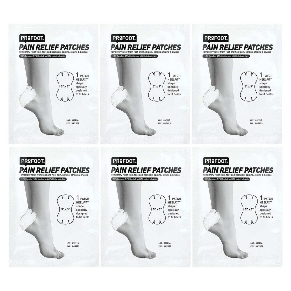 Profoot, обезболивающие патчи, для ступней и пяток, 6 шт.