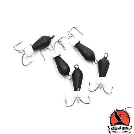 Мормышка вольф. безнасадочная "ЯМАН" Черт с петлей (короткий), d-3 мм, вес 0,6 г, бисер, цв. флуор. белый