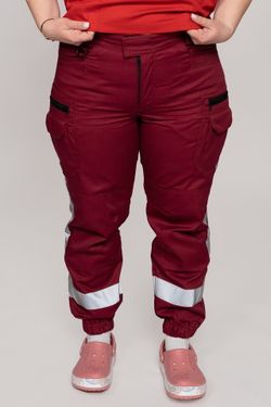 Брюки-джоггеры демисезонные женские Скорая помощь MedicLine цв. БОРДОВЫЙ