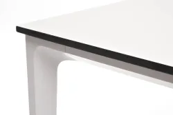 "Малага" обеденный стол из HPL 90х90см, цвет молочный, каркас белый