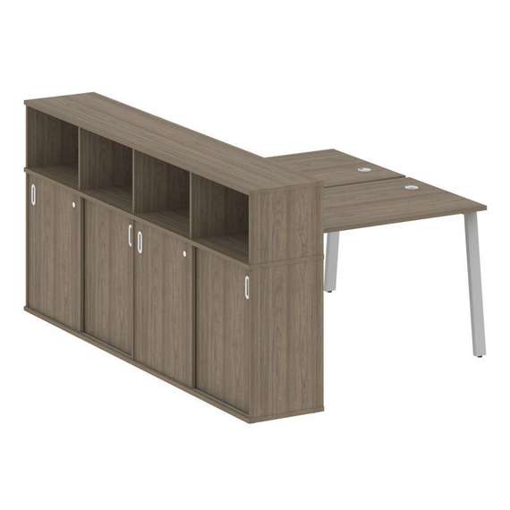 Метал Систем Рабочая станция с шкафом-купе на А-образном м/к БА.РС-СШК-4.2 Т