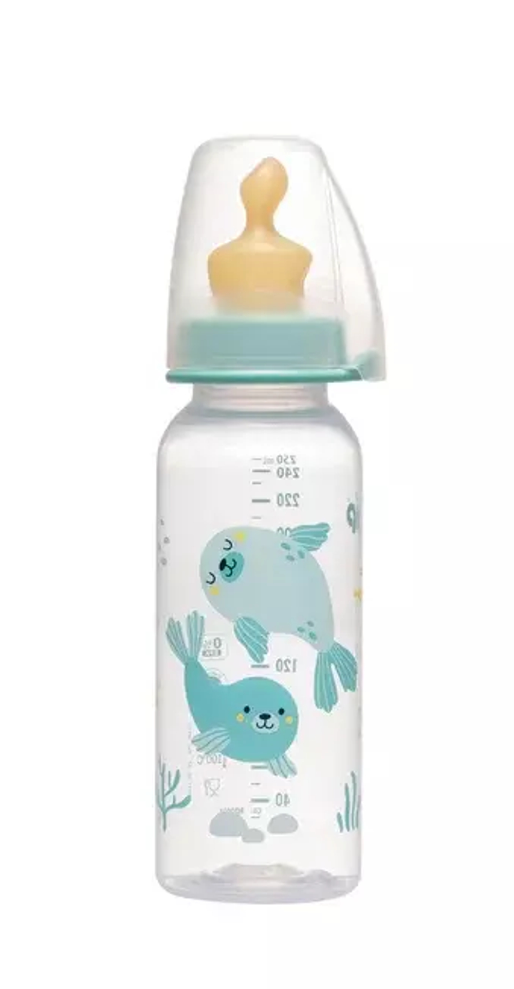 Бутылочка пластиковая NiP "Family" boy 250 мл с соской латекс для мальчика