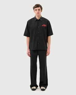 UNDERCOVER РУБАШКА С ПРИНТОМ ЧЕРНАЯ