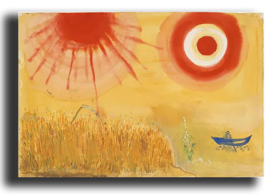 Репродукция "Шагал - Пшеничное поле"