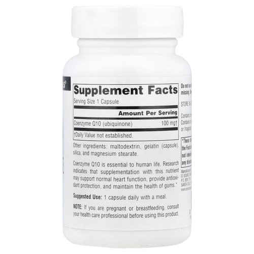 Source Naturals, коэнзим Q10, 100 мг, 60 капсул