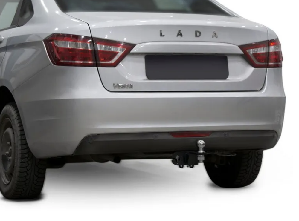 Фаркоп под квадрат c электрикой Smart для Lada Vesta Cross (Лада Веста Кросс) седан, универсал 2017-н.в., шар E, 900/75 кг, F.6017.004