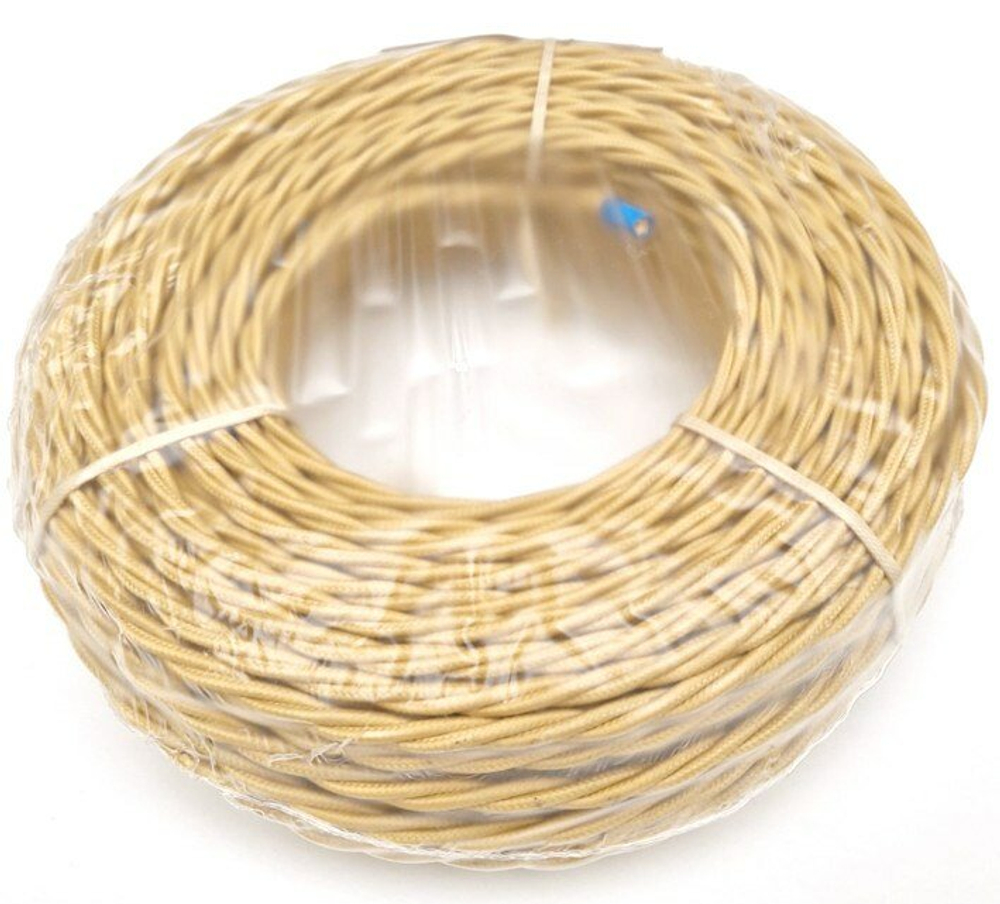 Ретро провод витой Песочное Золото Interior Wire Twist Магус ТМ ПВР-156 / 3х2,5