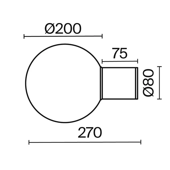 Настенный светильник (бра) Смелый / Bold E27х1 60Вт IP 54 Outdoor o598wl-01b1