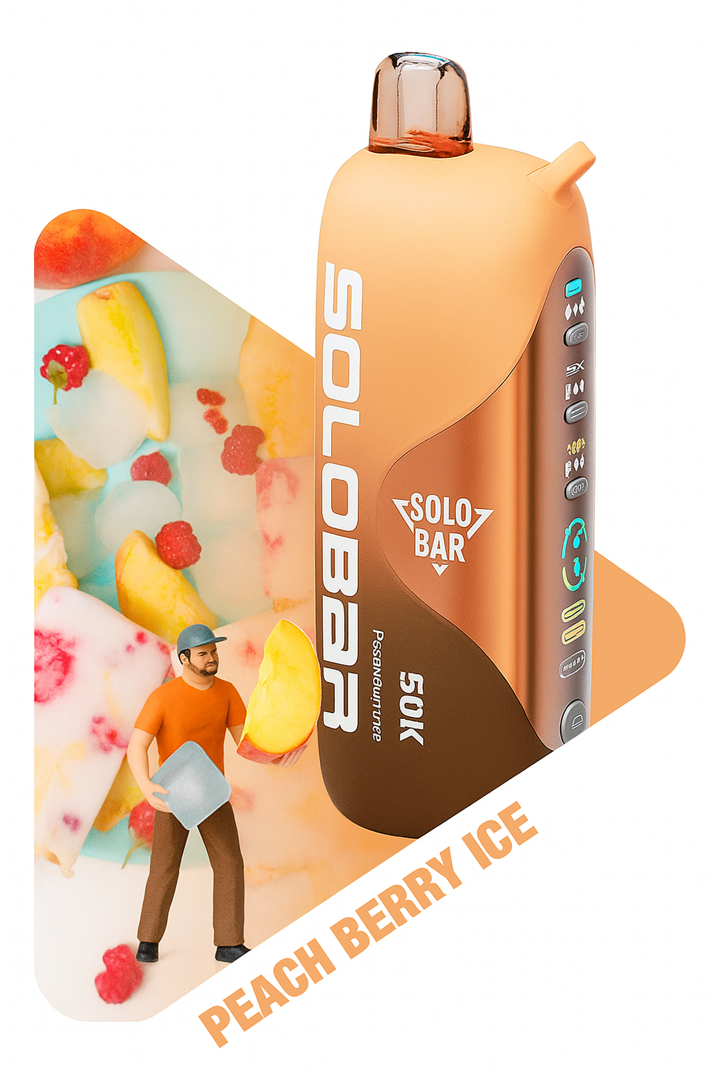 SOLOBAR Vanguard 50000 - Peach Berry Ice (5% nic)