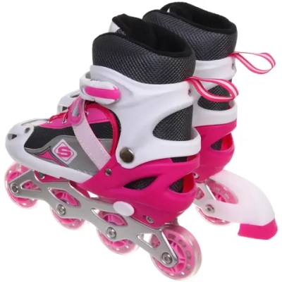 Коньки роликовые раздвижные Sport Star 136S, розовый, колеса ПВХ, размер M (35-38)