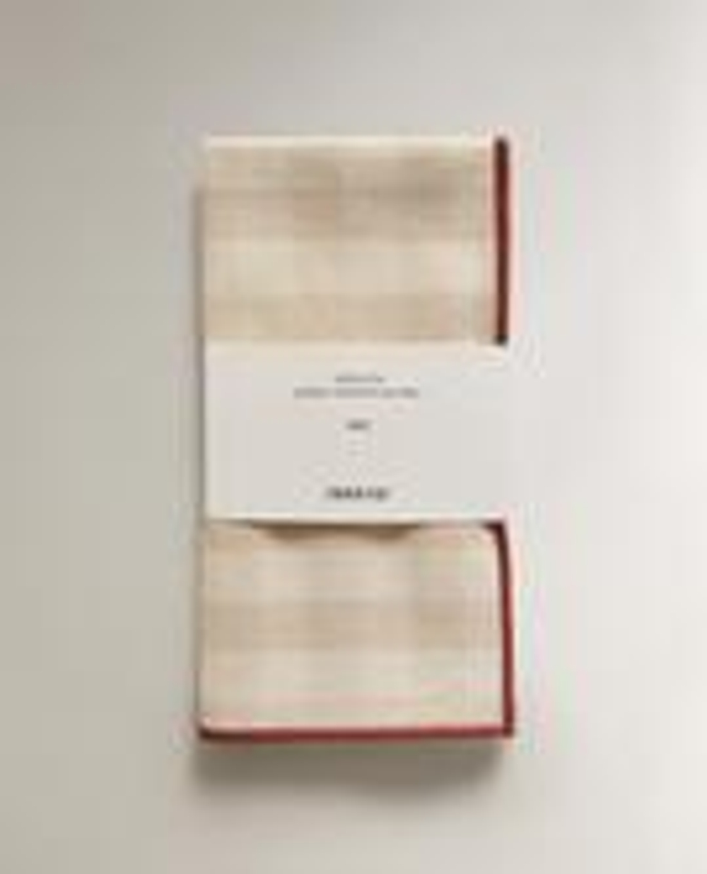 ZARA HOME САЛФЕТКИ В КЛЕТКУ (НАБОР ИЗ 2 ШТ.), БЕЖЕВЫЙ
