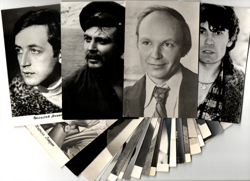 №111 Открытки Артисты и актёры СССР 1960–1970-е г. 25 штук. Чёрно-белые, чистые, без повторов