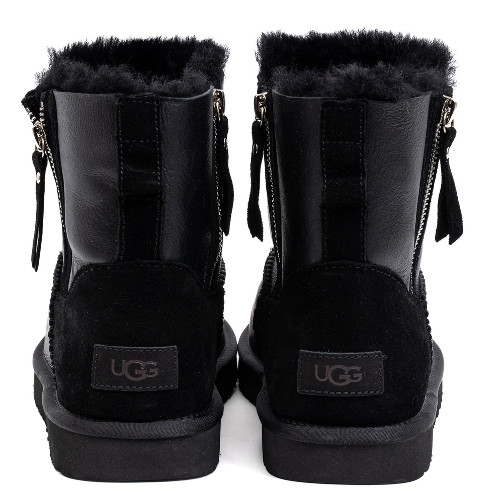 UGG Mens Classic Mini Double Zip Metallic Black