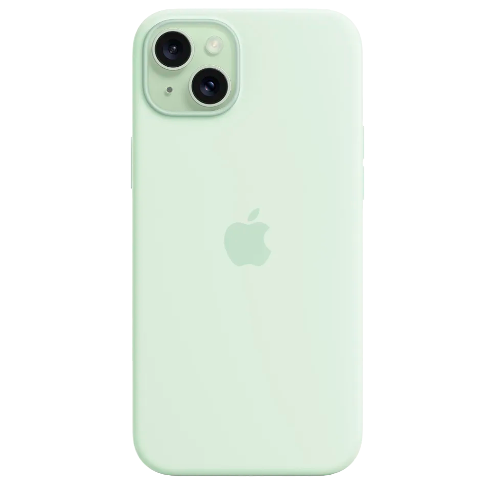 Силиконовый чехол с поддержкой MagSafe Apple Silicone Case для iPhone 15 Plus, Soft Mint (Пастельно-мятный)