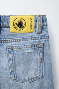 ZARA X BODY GLOVE ® ДЖИНСОВЫЕ ШОРТЫ-БЕРМУДЫ, ГОЛУБОЙ