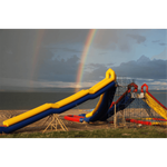 Надувная прямая водная горка для вышки (опоры) «Стрела» с двумя ступенями 12*2,5*5 м